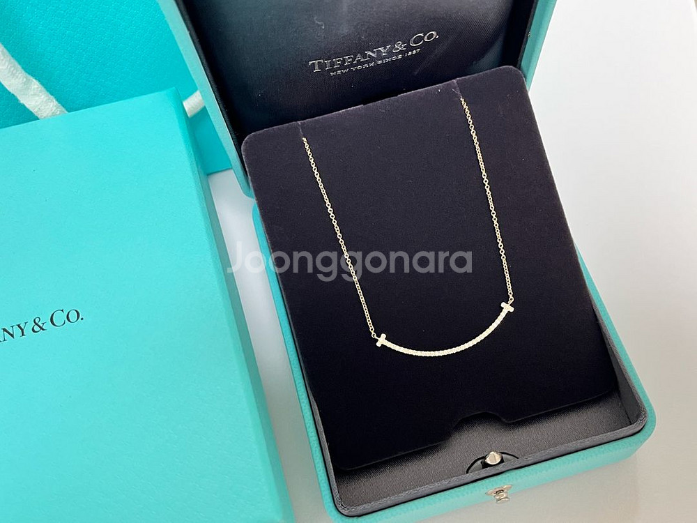 티파니앤코 스마일 스몰 펜던트 목걸이 다이아몬드 (18k 로즈골드)--5