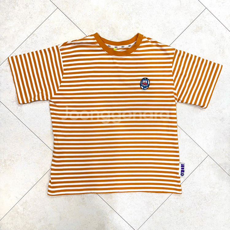히로 X 팀코믹스 스트라이프 티셔츠 ORANGE 150--0