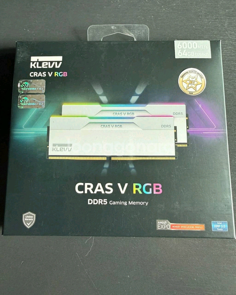 ESSENCORE KLEVV DDR5-6000 CL30 CRAS V RGB 화이트 (64GB(32Gx2)) 판매--0