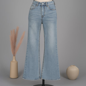 하이웨스트 중청 부츠컷 데님 ,롱기장 와이드 청바지ㅡ무배