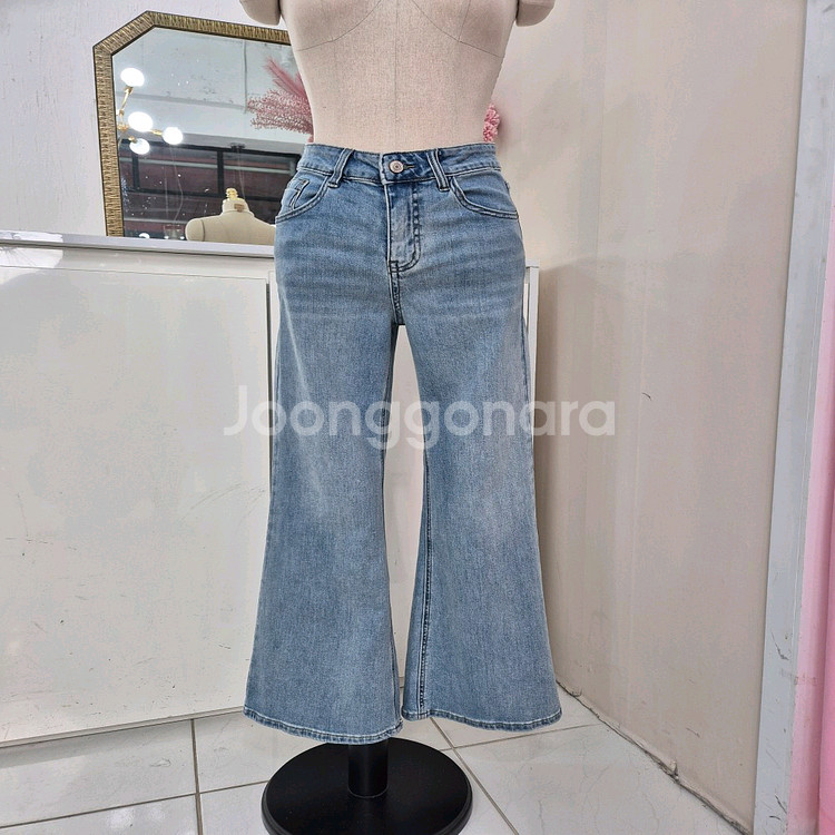 하이웨스트 중청 부츠컷 데님 ,롱기장 와이드 청바지ㅡ무배--4