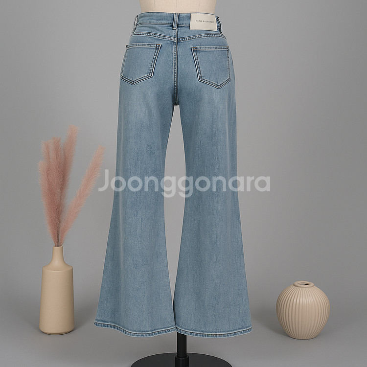 하이웨스트 중청 부츠컷 데님 ,롱기장 와이드 청바지ㅡ무배--1