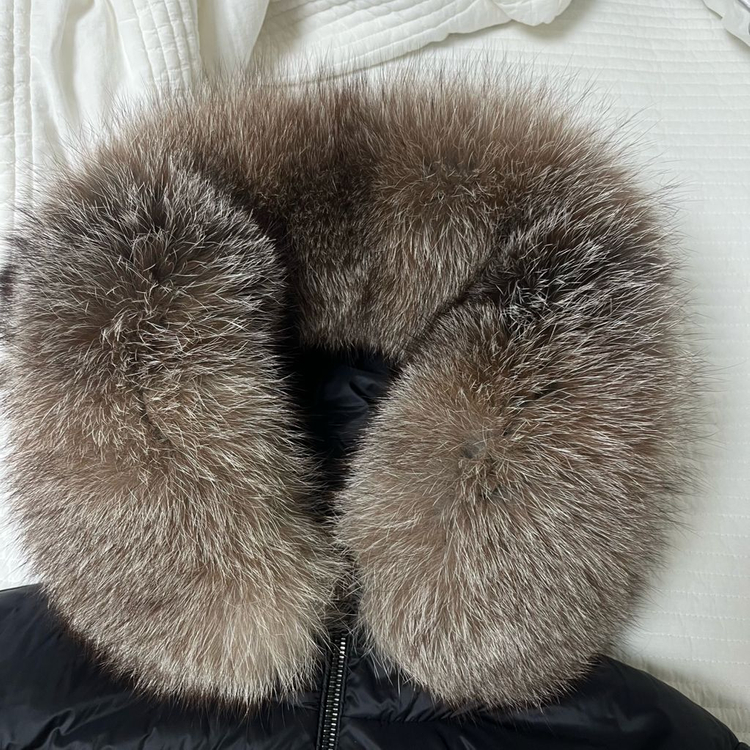 리얼 퍼 후드 패딩 점퍼--11