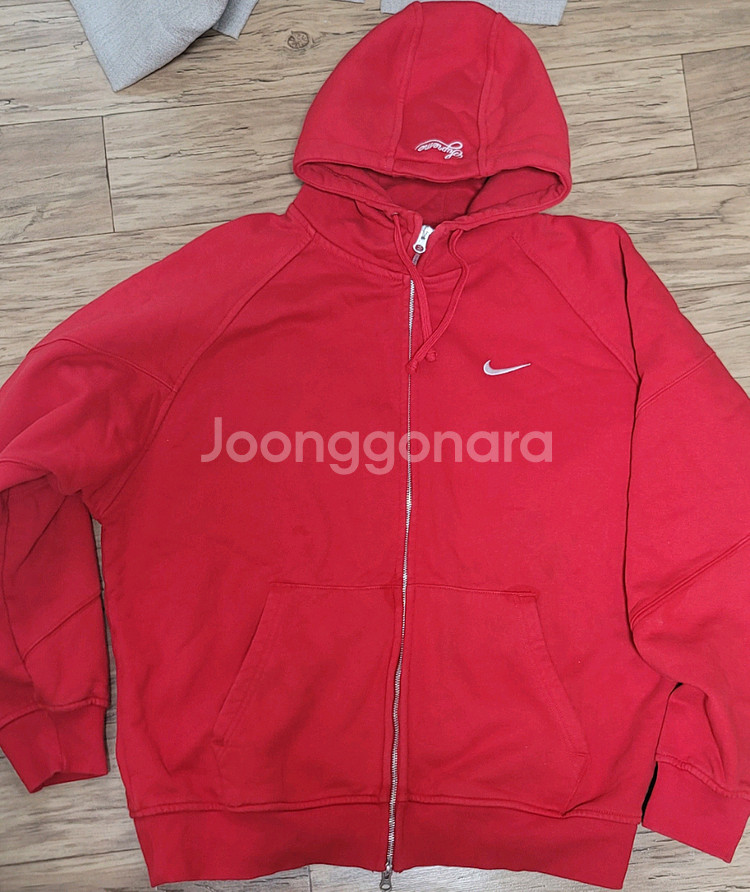 슈프림 x 나이키 집업 후드 스웨트셔츠--1