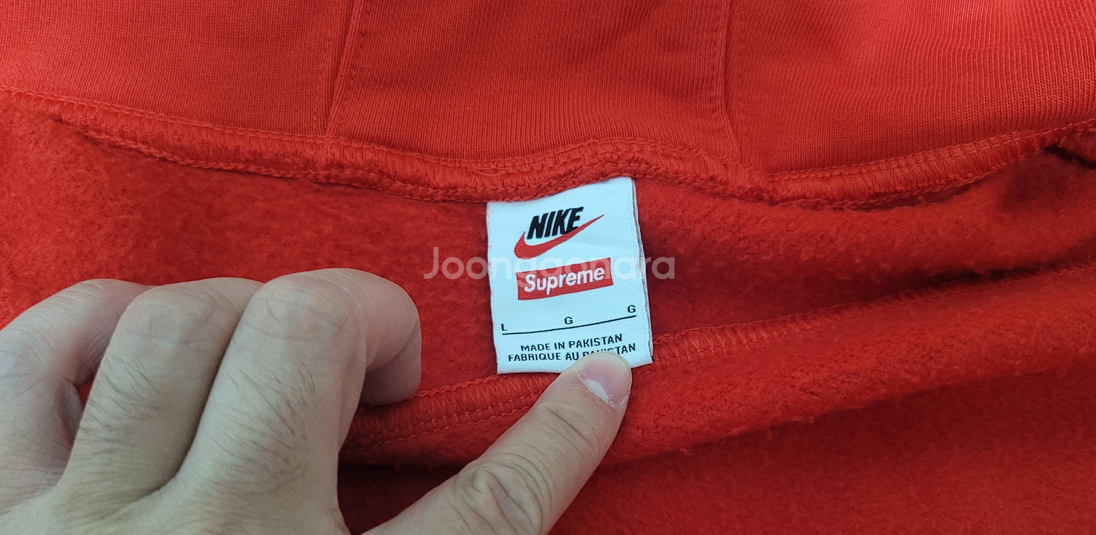 슈프림 x 나이키 집업 후드 스웨트셔츠--8