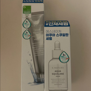 (미개봉) 에스네이처 아쿠아 스쿠알란 세럼 50ml + 크림 60ml