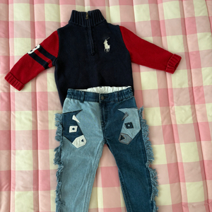 폴로 랄프로렌키즈니트+스텔라맥카트니키즈 청바지