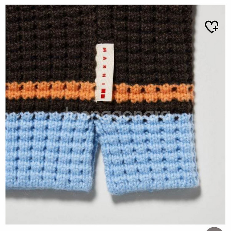 마르니 X 유니클로 니트 비라클라바 브라운--9