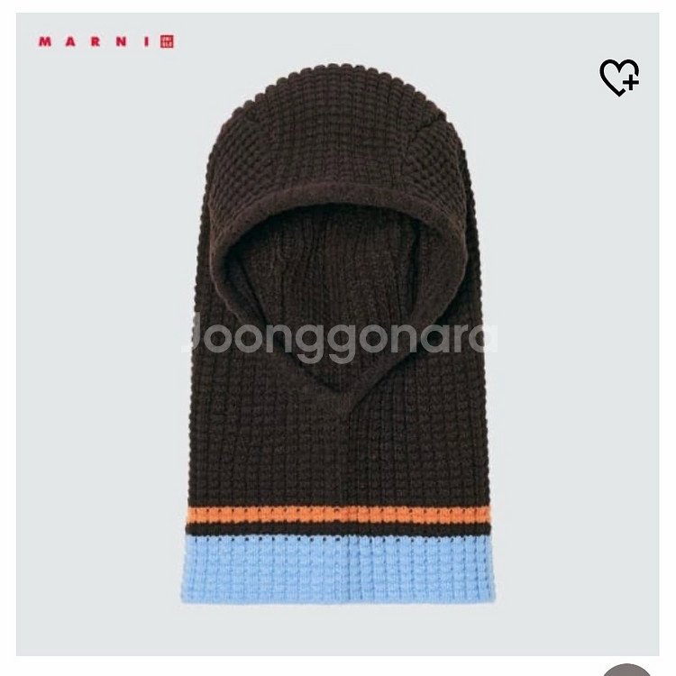 마르니 X 유니클로 니트 비라클라바 브라운--7
