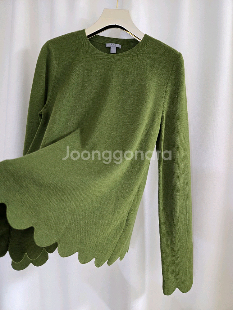 코스 니트 ㅡ 올리브 그린. 블랙--1