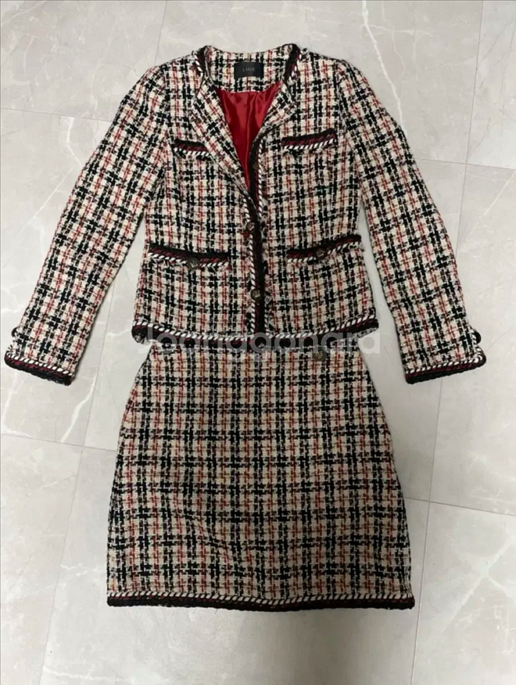 라인 트위드 셋업--0