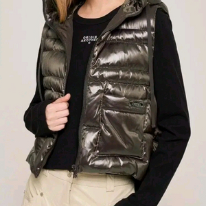 한섬 오즈세컨 2024 구스다운 후드 패딩 베스트 44~55