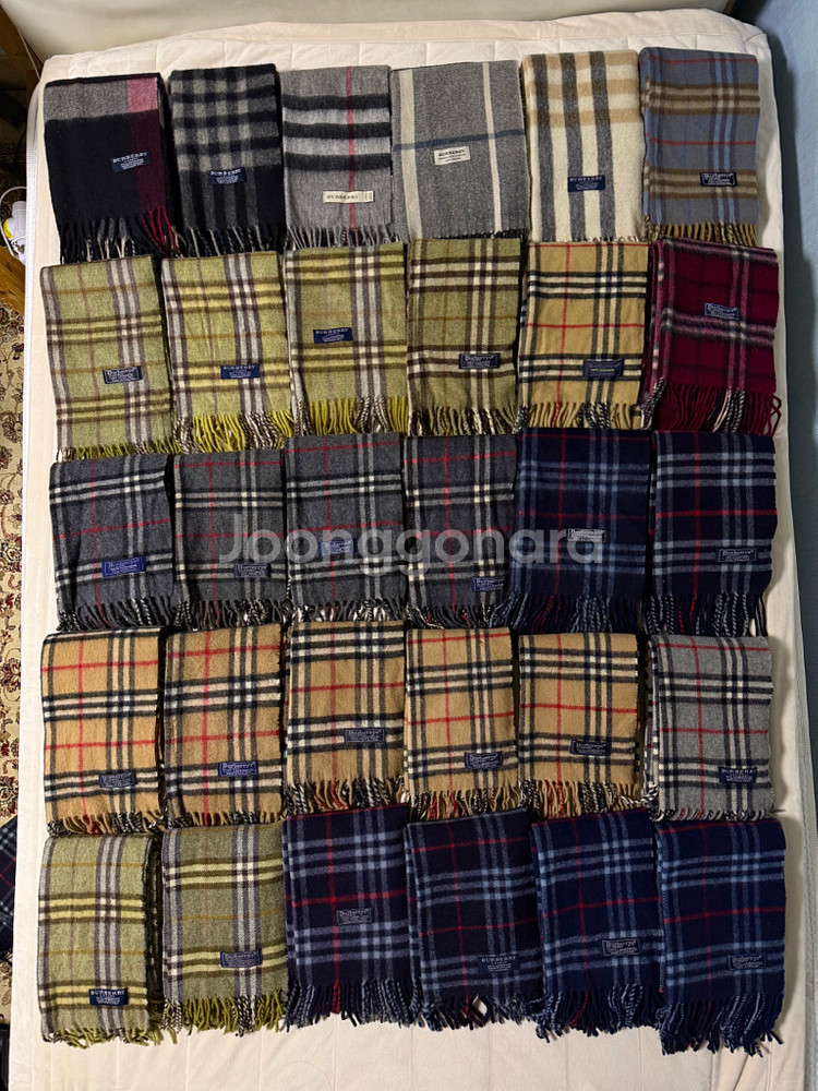 버버리 정품 체크 머플러 목도리 공용--0