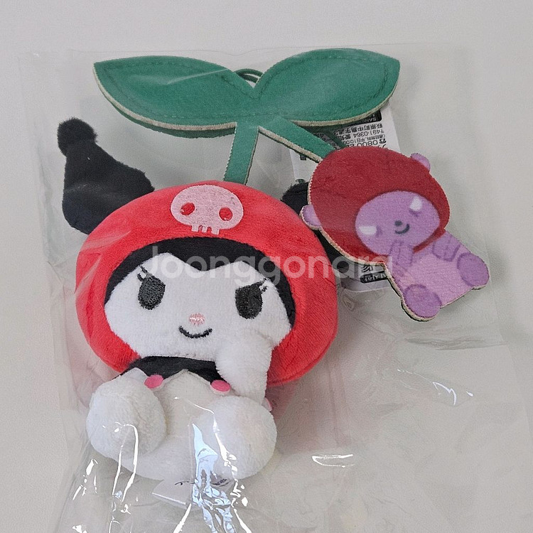 산리오 쿠로미 바쿠 체리 마스코트 홀더 인형 키링--0