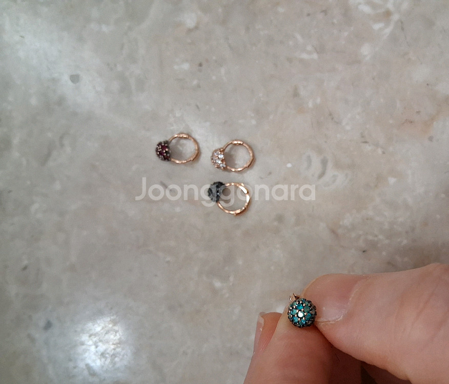 14k 로즈골드 귀찌 이어링 피어싱--4