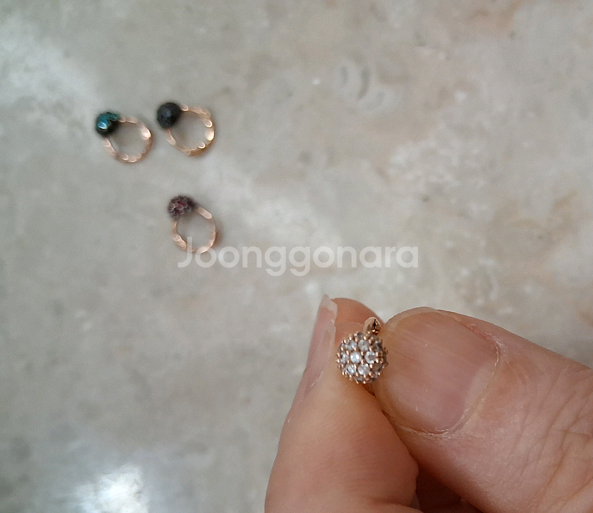 14k 로즈골드 귀찌 이어링 피어싱--3