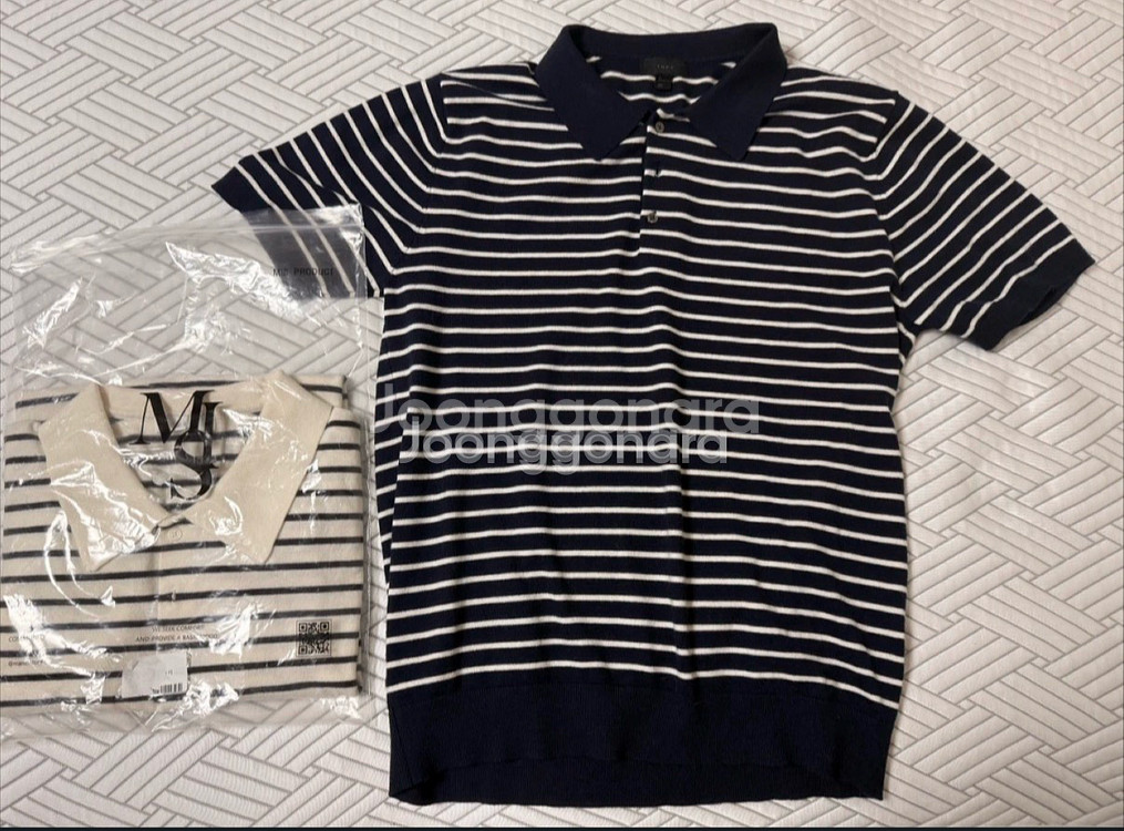 무신사) 스트라이프 니트 반팔티 새상품 xl 사이즈--0