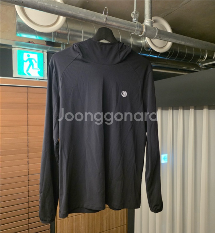지포어 후드 블랙 긴팔(국내정품, 2회 착용)--0