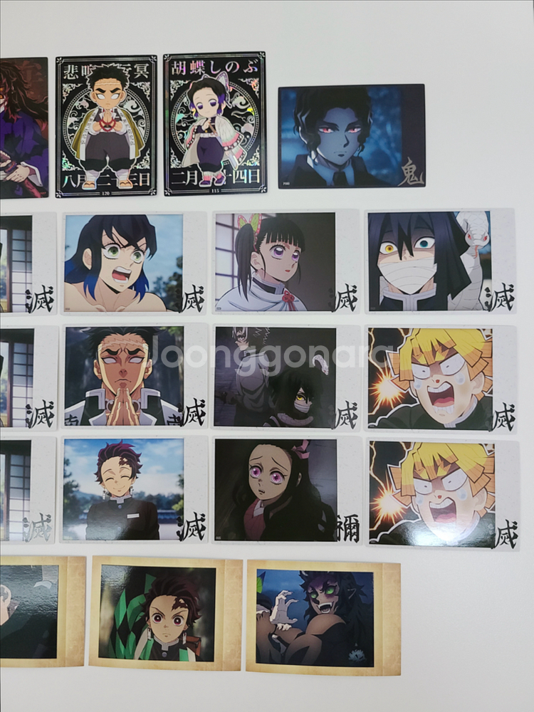 귀멸의칼날 하이라이트픽 카드 프로필 샤인 자개 SR 스페셜 아크릴 키링 오바나이 시노부 미츠리 이노스케 무잔 상현--3