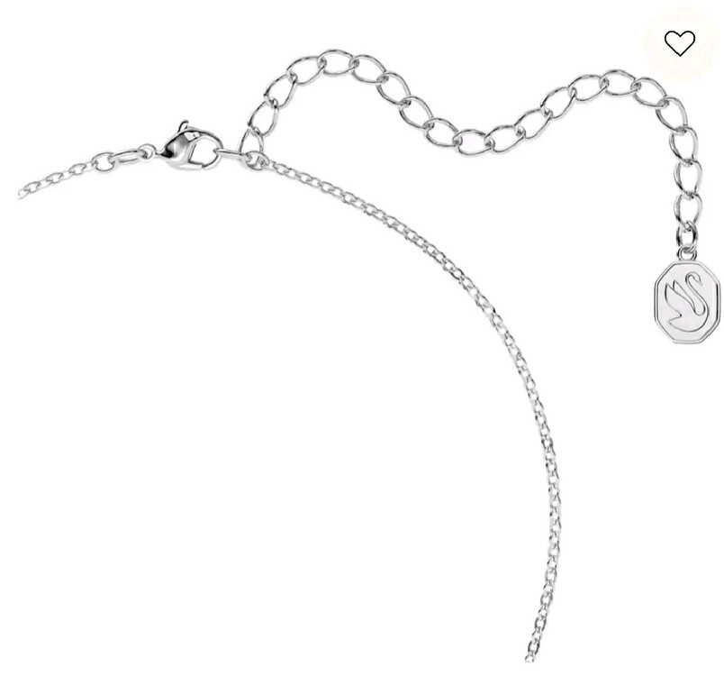 스와로브스키 밀레니아 옥타곤 블루 로듐 목걸이--5