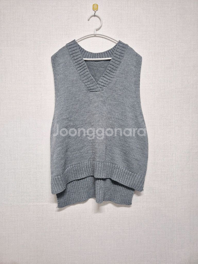 그레이 니트 조끼--0