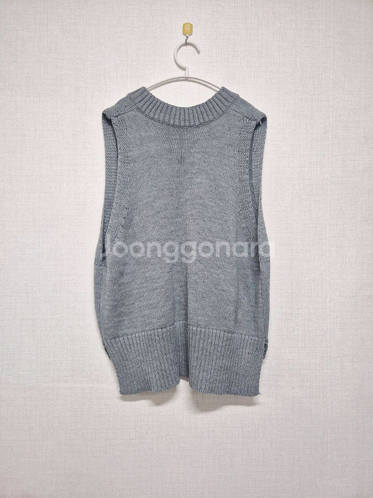 그레이 니트 조끼--1