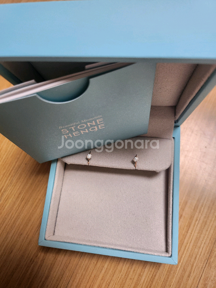 스톤헨지 14K 큐빅 귀걸이--1