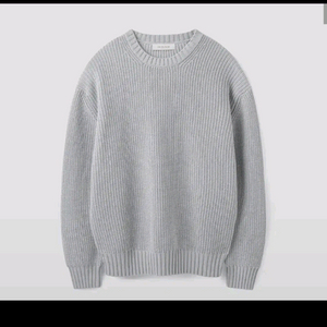 [새상품 M] 유니온블루 런드리 코튼 니트 스틸 블루