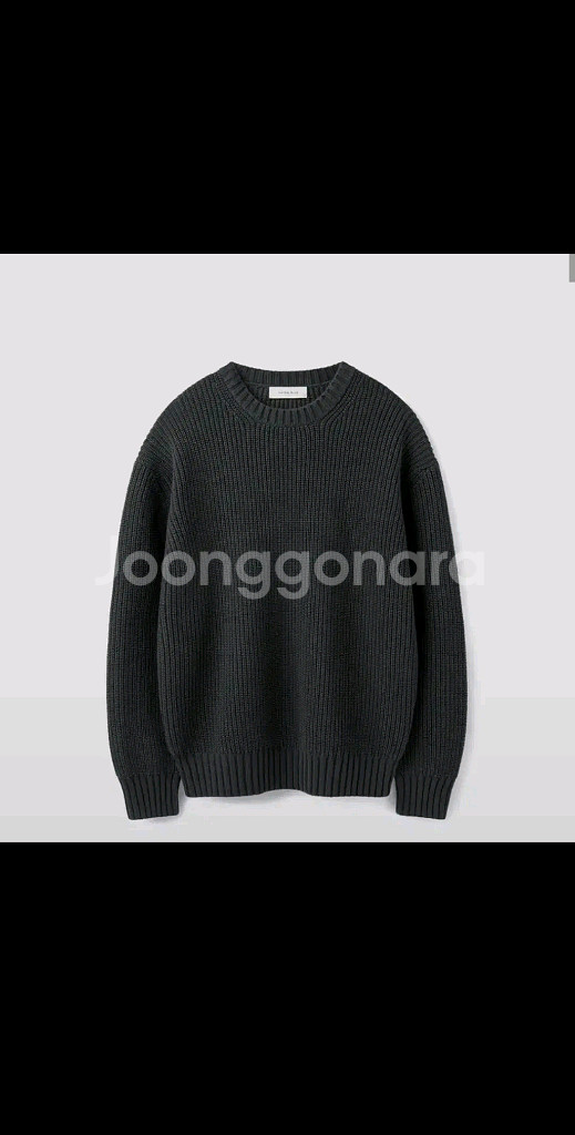 [M] 유니온블루 런드리 코튼 니트 차콜--0