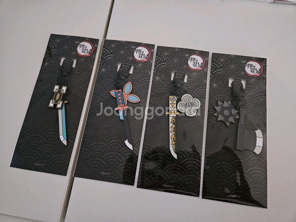 귀멸의칼날 일륜도키링 4개일괄 무이치로 젠이츠 시노부 굿즈 특전--0