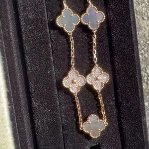 빈티지 알함브라 5모티브 팔찌 마오펄 랩다이아 18K로즈골드 새상품