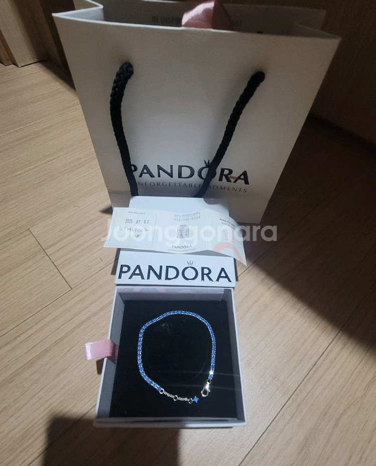 정품)판도라팔찌 스파클링 블루테니스 브레이슬릿--0