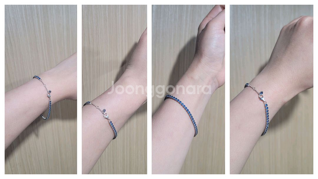 정품)판도라팔찌 스파클링 블루테니스 브레이슬릿--2