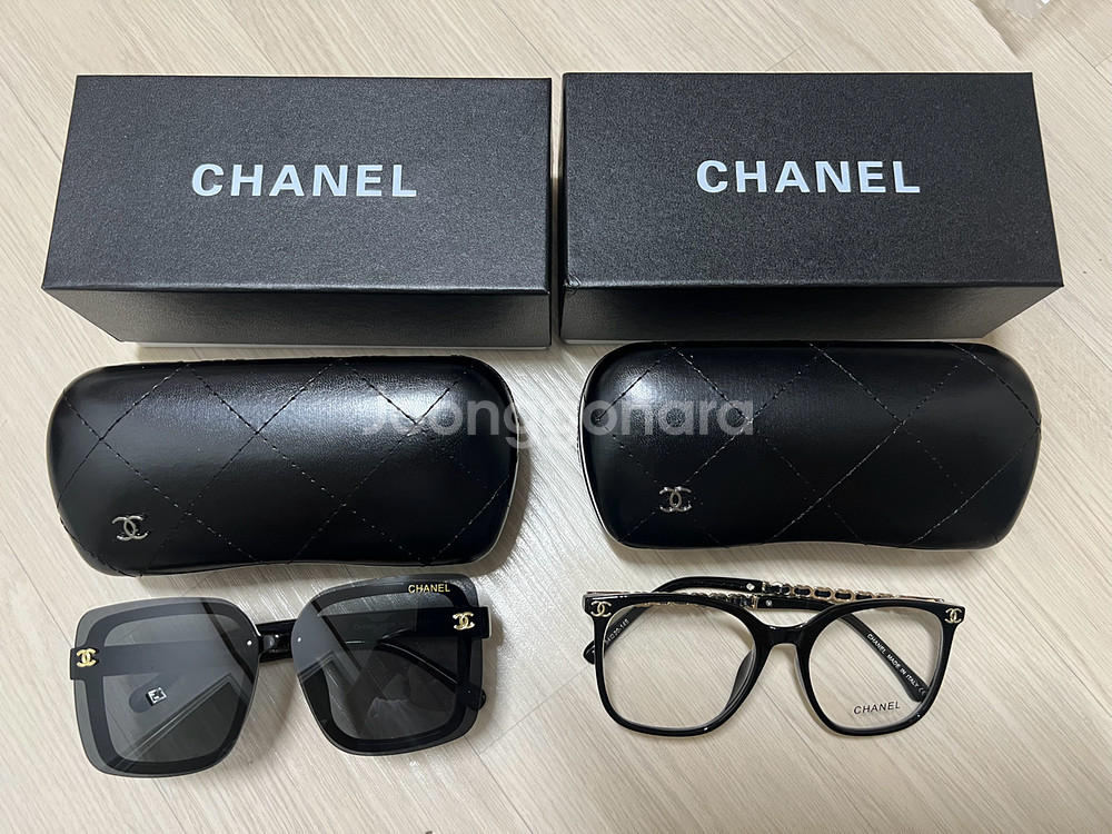 샤넬 선글라스 케이스 포함--3