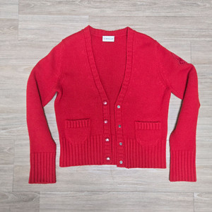 몽클레어 레드 여성 레드 니트 가디건xs