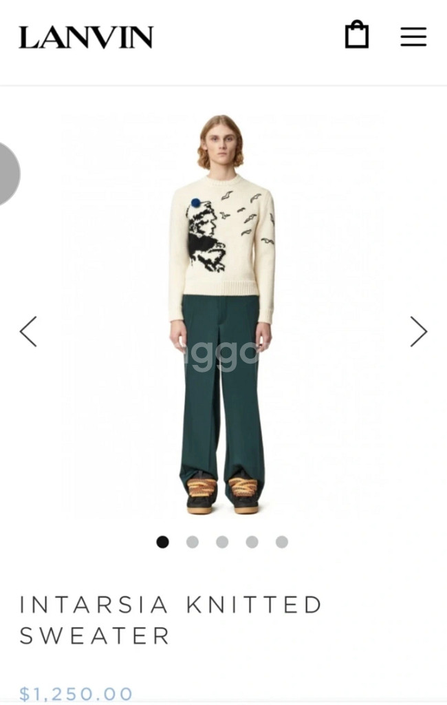 (가격인하) 정품 LANVIN 랑방 남성 스파이더 맨투맨 라지 [ Made in ITALY ]--1