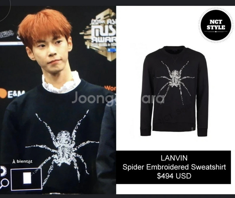 (가격인하) 정품 LANVIN 랑방 남성 스파이더 맨투맨 라지 [ Made in ITALY ]--4