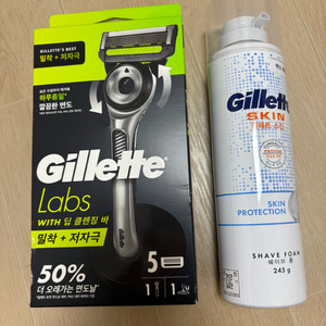 질레트 랩스 딥클렌징바 면도기 + 쉐이빙폼