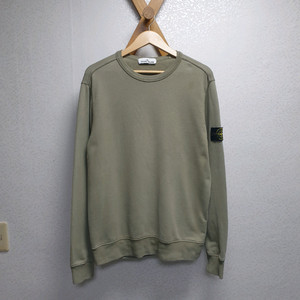 [L/100/정품] 스톤아일랜드 기모 맨투맨 카키