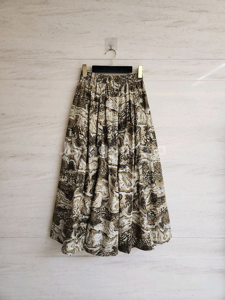 (새상품)가니 프린팅 허리밴딩 롱스커트 34사이즈--3