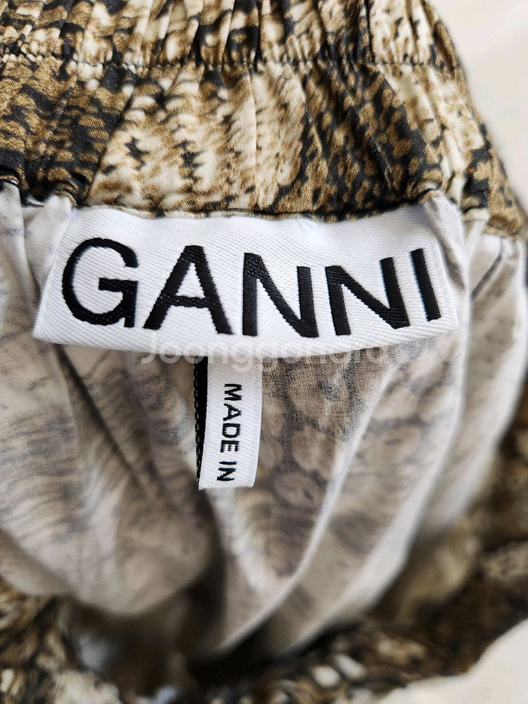 (새상품)가니 프린팅 허리밴딩 롱스커트 34사이즈--6