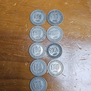 1982년 100원 동전 8개 세트