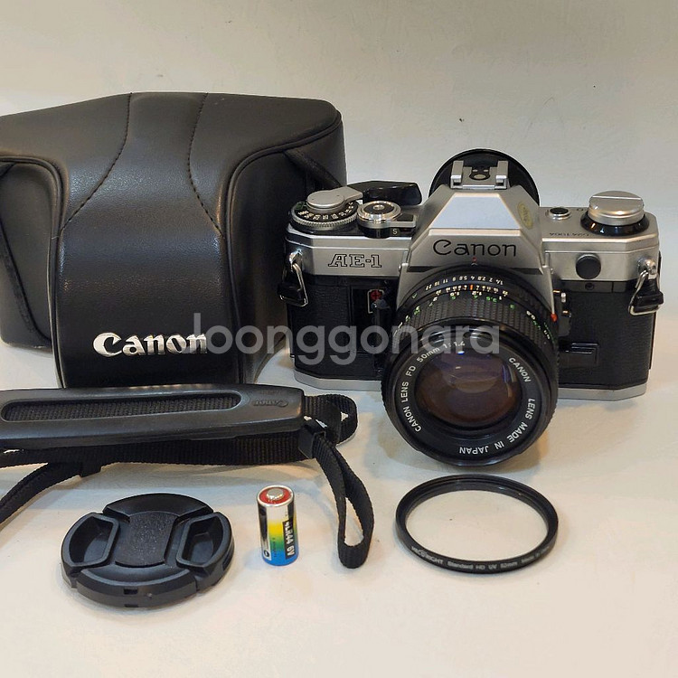 캐논 AE-1 50mm 1:1.4필름카메라 세트--0