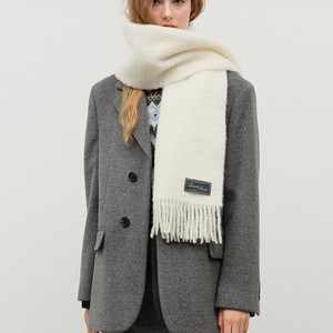 던스트 울 알파카 머플러 목도리 아이보리