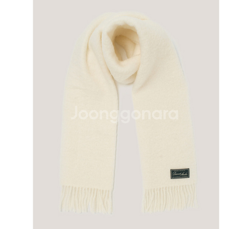 던스트 울 알파카 머플러 목도리 아이보리--1
