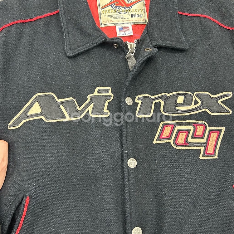 아비렉스 빈티지 바시티 자켓--1