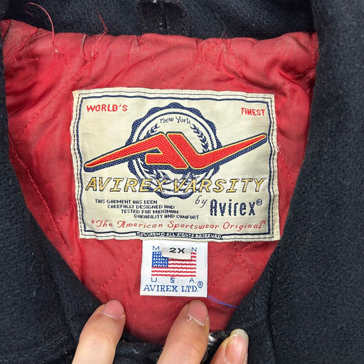 아비렉스 빈티지 바시티 자켓--2