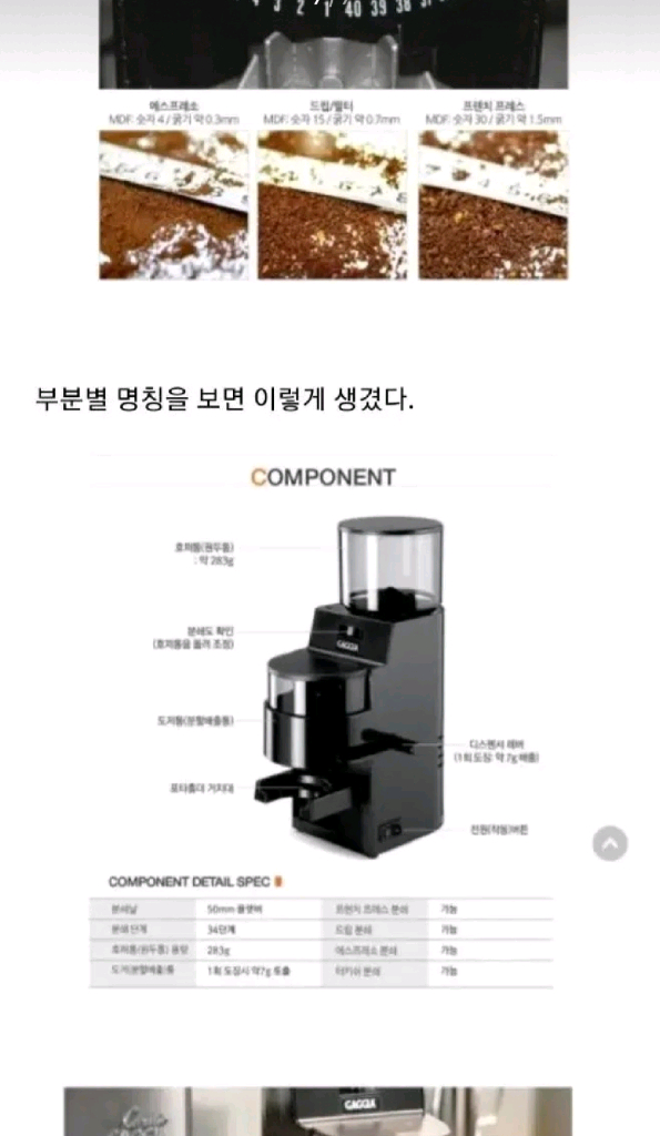 가찌아 MDF 커피그라인더 이미지