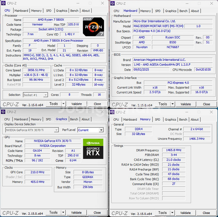 AMD 5800X / RTX 3070Ti 게이밍PC--2