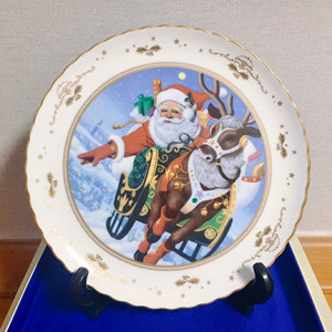 [택포]빈티지 2001년 노리다케x미츠코시 콜라보 크리스마스 접시(1000장 한정 리미티드 에디션)